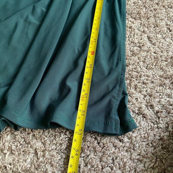 Forever 21 sz S green cold shoulder chocker maxi gown dress - Picture 11 of 11